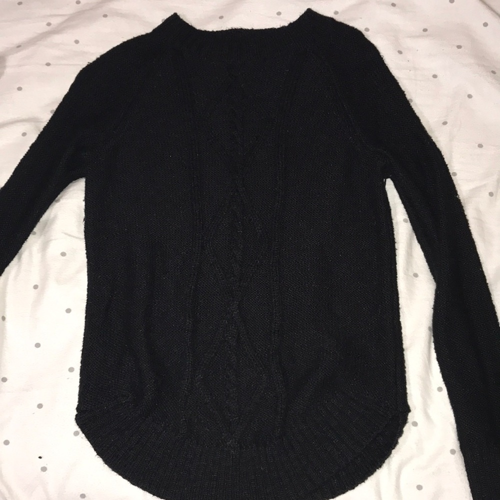 black sweater